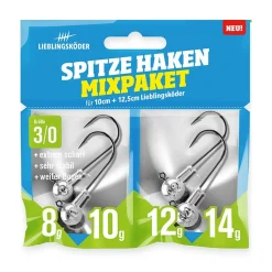 Lieblingsköder Spitze Haken 3/0 Mixpaket Jigheads