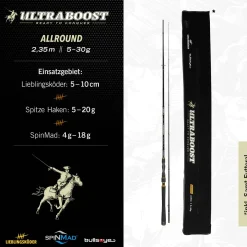 Lieblingsköder Ultraboost Allround 2,35m 5-30g Spinnrute By Bullseye