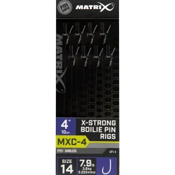 Matrix MXC-4 Size 14 Barbless / 0.20mm / 4" (10cm) / X-Strong Boilie Pin - 8pcs