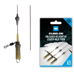 Nash Cling On Unleaded Helicopter Leader 75cm Karpfenangeln Zubehör