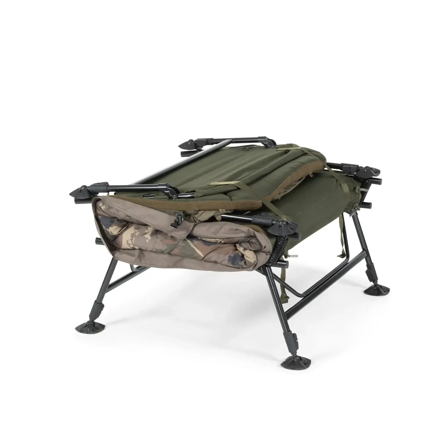 Nash Indulgence HD40 Sleep System 8 Legs Camo Wide Bedchair Angelliege