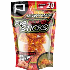 Pelzer PVA Bomb-A-Stick British Bread Strawberry Pellets & Groundbait Füllung