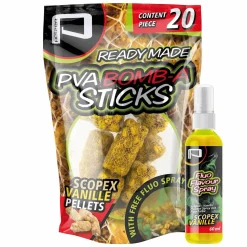 Pelzer PVA Bomb-A-Stick Scopex Vanille Pellets & Groundbait Füllung
