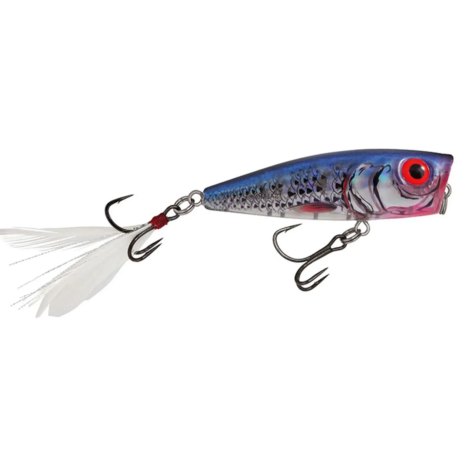 Salmo Rattlin pop 7cm Clear Blue Shiner Popper