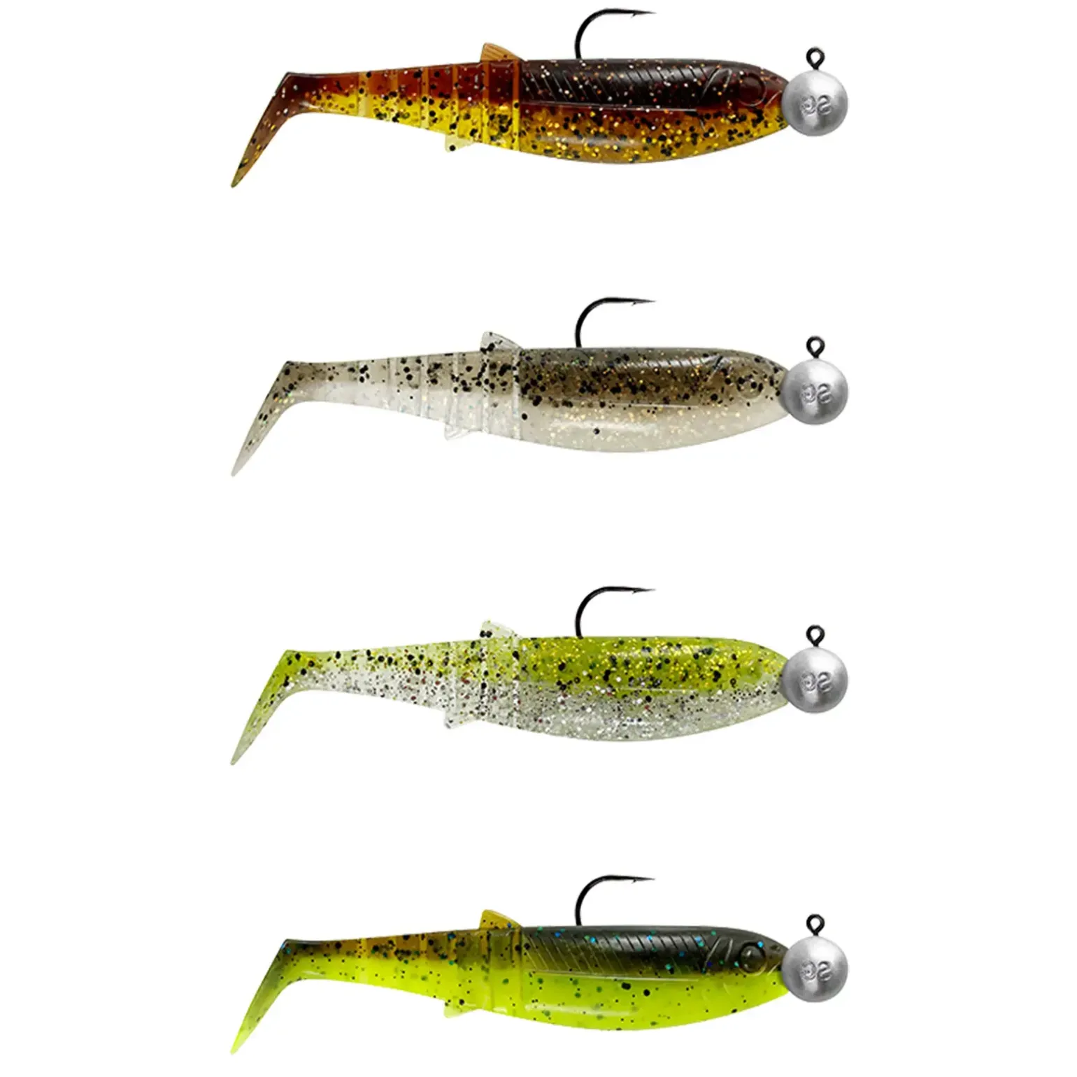 Savage Gear Cannibal Shad 10cm 9g+10g #3/0 Gummifisch Set Clear Water