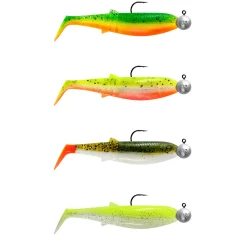 Savage Gear Cannibal Shad 8cm 5g+7,5g #2/0 Gummifisch Set Dark Water