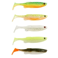 Savage gear Fat Minnow T-Tail 10,5cm 11g Darkwater Mix 5pcs. Gummifisch