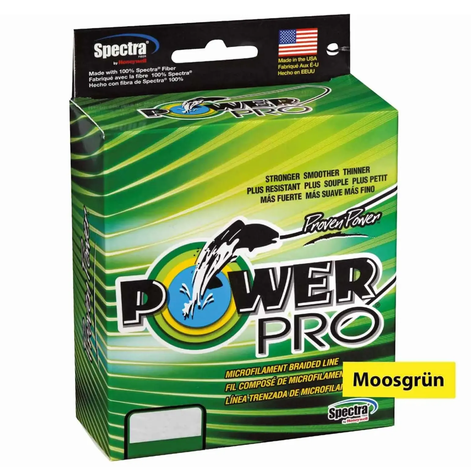 Shimano Power Pro 0,36mm 30kg Moss Green Geflochtene Angelschnur Meterware