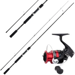 Shimano Rolle Sienna & Shimano Rute 2,40m 14-40g Angelset Allround-Angeln Combo