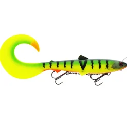 Westin Bullteez Curltail Inline 33cm 230g Sinking Tiger Perch Gummifisch montiert