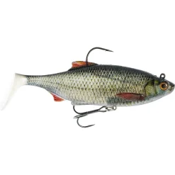 Westin Ricky The Roach Shadtail R2F 14cm 57g Clear Roach Sinking Gummifisch montiert