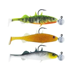 Westin Stanley The Stickleback Shadtail R 'N R 5,5cm 5g #2/0 Dark Water Mix 10 3pcs Gummifischset
