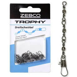 Zebco Trophy Hochleistungs Drei-Wege-Wirbel Gr. 10