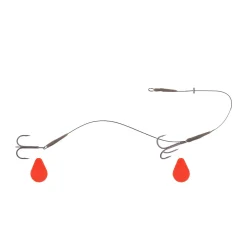 Zeck Dead Bait Twin Treble #4 Rig gebundenes Vorfach