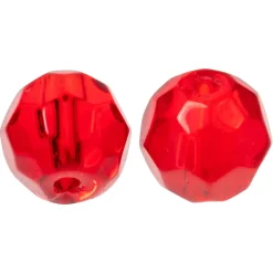 Zeck Faceted Glass Beads Red 8mm 10Stk. Angelzubehör